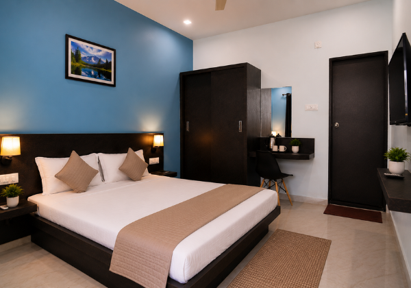 Non-AC room at Hotel Mauli